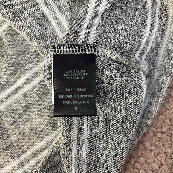 TORRID Grey White Stripe Button Front Long Sleeve Button Front Cardigan 4X - Picture 11 of 12